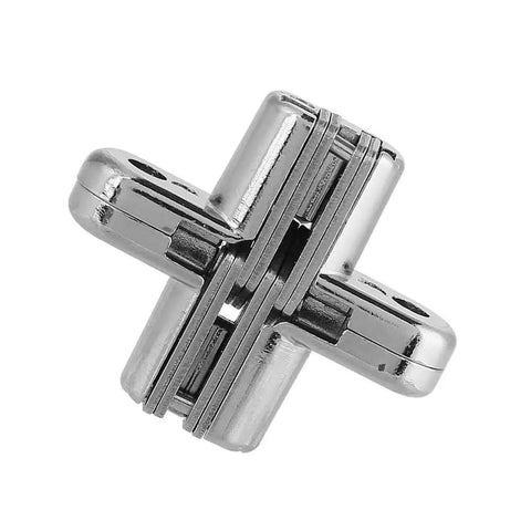 Hidden Door Hinges For Cabinets And Furniture Low Key Concealed 180 Degree Opening Zinc Alloy Construction, minimalist silver