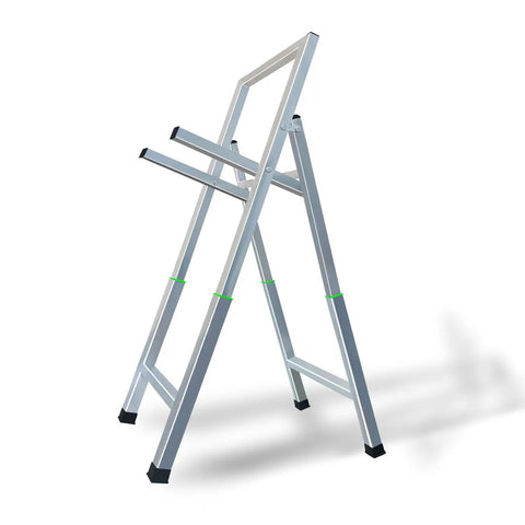 Backyard Archery Target Stand With Telescopic Height Adjustment, Foldable Metal Design, shown in lightweight aluminum