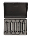 5 Piece Screw Extractor Kit For Easy Removal Of Rusty And Broken Hardware Stripped Screws And Bolts With Drill Bits HSS 4341 Nitride Coated