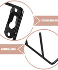 Close-up of Hella Durable Wall Mount Display Rack Two Pack Iron Hanging Storage Organizer For Mugs Glasses And Home Decor, showing modern design.