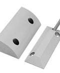 Rugged Wired Garage Door Magnetic Switch For Roller Shutter NC With 15 Inch Armored Cable Heavy Duty Sensor Over Two Inch Operation Distance Beefy Metal Housing
