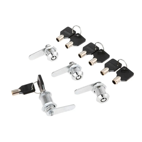 Drawer Tubular Cam Lock With Locking Plate Zinc Alloy Heavy Duty Cabinet Mailbox Drawer Lock shown with keys.