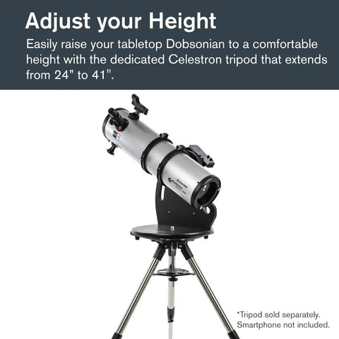 StarSense Explorer 150AZ App Enabled Telescope With 150mm Tabletop Dobsonian and adjustable tripod stand