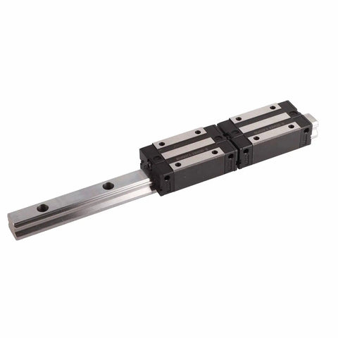 Precision HGR20 Linear Rail And Slide Set With Dual Bearings For Silky Smooth CNC Builds And Industrial Gear that includes 300 mm track and dual carriages.