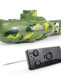 Rad Military Style Nuclear Submarine RC Toy for Kids Realistic Camouflage Dive Float and 360 Degree Spin 6 Channel Remote