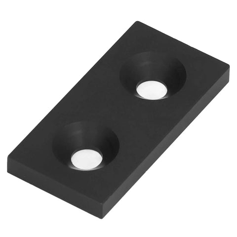 Anodized Aluminum Profile End Cap Kit, 10 Pcs For 3060 Frames With Double Holes, Alloy Metal Cover Plate For Industrial Frames, CNC Machines, And 3D Printers Linear Motion Components black two-hole end cap