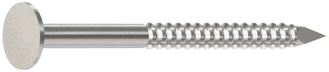 Rock Solid Roofing Nails 2 Inch Ring Shank 10 Gauge 316 Stainless Steel Heavy Duty Exterior Tile Slating Fasteners with flat crown.