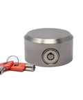 Heavy Duty Puck Lock in Stainless Steel for Padlock Replacement: Uncuttable, Multi-Use Security Lock with red keys shown