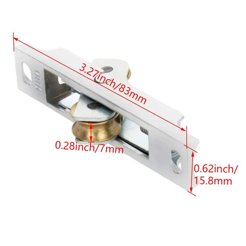 Solid Build Dual Wheel Sliding Door And Window Pulleys 83 Millimeter Stainless Steel Track Rollers showing detailed dimensions.