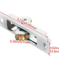 Heavy Duty Stainless Steel Double Wheel Slide Door Track Rollers Built Tough For Smooth As Butter Gliding Action Top Notch Silver Finish Easy Install For Windows And Cabinets Set Of Two, measuring 83 x 15.8 mm.
