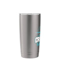 Sailboat Coastal Stainless Steel Insulated Tumbler For Crew And Sailing Folks Keeps Drinks Hot Or Cold With Double Wall Vacuum Perfect For Regattas Club Events Cruises And Weekend Sails shown from side.