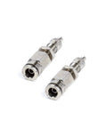 Inflation Valve For 1/4 Inch Air Line PTC Style Nickel Plated Two Pack DOT Approved Durable Off Road Air Tool Accessory