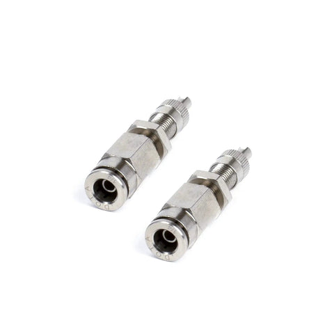 Inflation Valve For 1/4 Inch Air Line PTC Style Nickel Plated Two Pack DOT Approved Durable Off Road Air Tool Accessory
