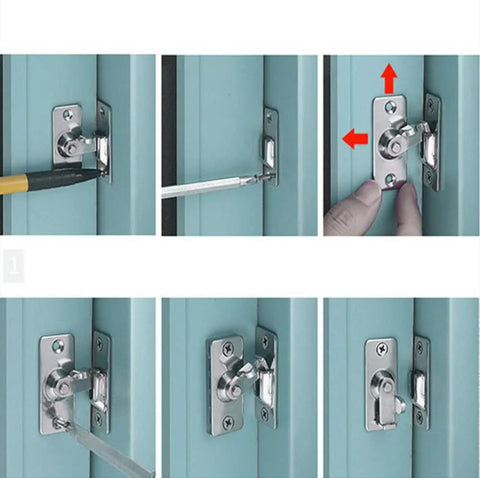 90 Degree Right Angle Gate Latches For Barn Doors Windows Garden Gates Cabinets And Sliding Doors Durable Stainless Steel With Welded Seal