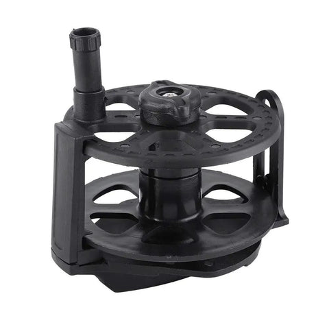 Close-up of Split Type Wire Reel For Your Spearfishing Gun With Foldable Handle Underwater Speargun Reel Built From Lightweight Nylon