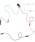 Circuit setup from Totally Hands On Electric Circuit Kit For Kids Diy STEM Learning Set With Motors Bulbs Switches.