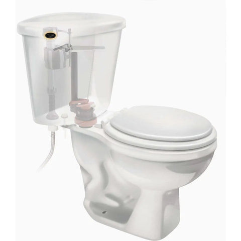 Toilet Fill Valve Seal Replacement for 400A Fits Black Easy Install shown installed in toilet tank cutaway view