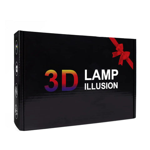 Box packaging for Cool 3D Illusion Night Light For Kids With 16 Color Options And Remote Control Bedside Lamp