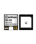 BE-220 FPV GPS Module With Dual Protocol M10 GNSS for RC FPV racing drones and fixed-wing aircraft, front view and circuit detail