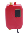 3000W Electric Mini Tank Water Heater Under Sink Real Quick Hot Water Solution For RV Camper Kitchen Easy Wall Or Floor Mount Setup Digital Temp Control 68 To 122F Sweet Spot For Point Of Use Needs, red unit with digital control.