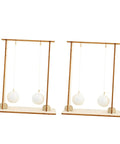 Two Piece Physics Principle Experiment Kit For Students with floating ball demonstration, lightweight science tools on wooden frames