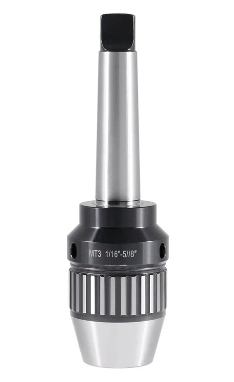 1/16-5/8 Inch MT3 Precision Keyless Drill Chuck, Heavy Duty With Integrated Shank And Titanium Jaws For CNC Lathe And Drill Press