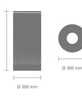 Diagram of 9 Gal White Laundry Hamper With Quick Drop Lid For Easy Toss In Ventilation Holes Corrosion Resistant Materials