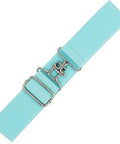 Ride Ready Elastic Horse Riding Belt with Sturdy Hook Buckle shown in blue color.