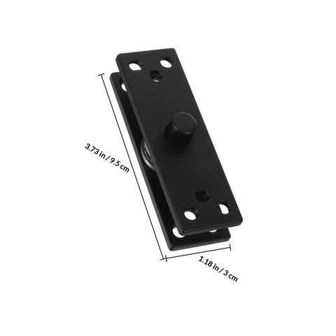 Heavy Duty Stainless Steel Hidden Door Hinges With 360 Degree Pivot, Black Pivot Hinge, 3.73 x 1.18 inch dimensions shown