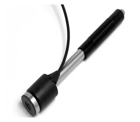 Super Handy Portable Digital Leeb Hardness Tester Durometer Sclerometer sensor with black rubber grip and silver metal tip