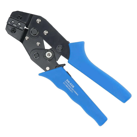 Ratcheting Wire Crimping Tool With High Precision Terminal Crimper Multifunction Automatic Crimping Pliers blue handles