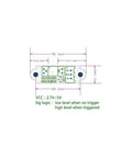 Dimensions diagram for 5 Pack Optical Endstop With 1M Cable For 3D Printer Photoelectric Switch Sensor Light Control