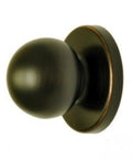 Oil Rubbed Bronze Bi-Fold Cabinet Knobs With Back Plates Pack Of Four Two-Piece Construction 1.75 in. dia, side view