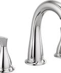 Broadmoor Chrome Bathroom Faucet With Sprayer, 8 Inch Widespread 3 Hole Sink Faucet With Pull Down Sprayer in Modern Chrome Finish