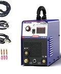 Beast Dual Voltage TIG Welder 110V 220V With 200A HF TIG MMA Stick Welding, front view with cables and accessories.
