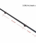 Black steel track for Sliding Library Ladder Hardware Kit With Full Track System For Home Indoor Loft And Garage, 3.3ft section