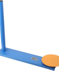 Manual Stretch Film Wrapping Machine Handheld Pallet Dispenser With Dead Simple Setup For No Sweat Warehouse Packing And Tight Shrink Wrap Seals Every Single Day, blue and orange tool for wrapping cargo.