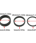 Fifteen Piece Aluminum Alloy Headset Spacers Set For 28.6mm Forks And Handlebars Black Anodized Includes 2mm 5mm And 10mm Spacers