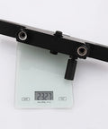 Wall Mounted Exposed Shower System 3 Functions Chrome valve body shown on a scale, weighing 232.7 grams.