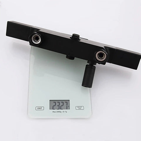 Wall Mounted Exposed Shower System 3 Functions Chrome valve body shown on a scale, weighing 232.7 grams.
