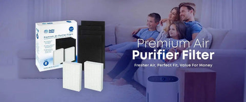 True HEPA H13 Filter R Replacement For Honeywell Air Purifiers HPA200 HPA3200 Series With PreFilter A next to packaging box