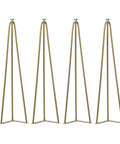28 Inch Hairpin Legs Set Of 4 For Industrial Metal Coffee Tables And End Tables Tall Iron Furniture Legs Gold Finish