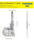 Rock Solid 3/4 Inch Tapered Shaft Steering System Kit With 10Ft Steering Cable dimensions and weight details