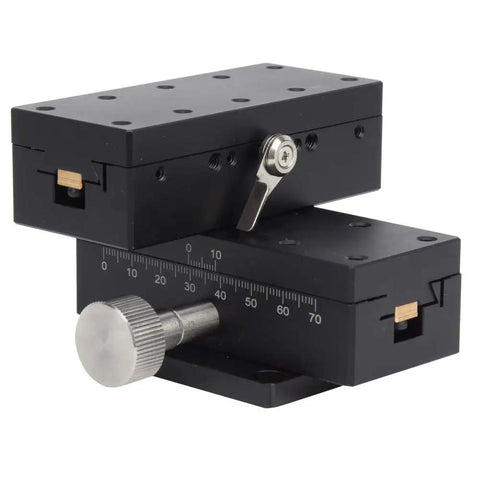 Manual XY Linear Stage For Precision Trimming, 40x90mm Platform, Dovetail Rail System, 30mm Travel, Smooth Linear Bearings