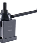 BXA Wedge Quick Change Tool Post For Lathe Swing 10 To 15 Inches with handle, showing superior rigidity and precise positioning