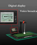 Indoor Golf Swing Trainer With Digital Screen Practice Mat For Realistic Swing Rhythm And Tempo, Portable Hitting Mat