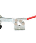 Horizontal Toggle Clamp Set For Welding And Drill Presses Built-Tough Heavy-Duty Carbon Steel Fixture, side view, red handle