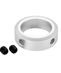 4 Pack Aluminum Alloy Shaft Collars With 6mm Bore, Screw Style, 12mm Outer Diameter, shown with black screws for CNC Machine Tools