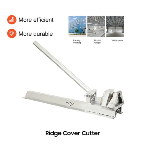 Manual Color Steel Tile Ridge Cover Cutter 0.6mm Built For Precision Roof Panel Edges, shown with handle and cutting blade