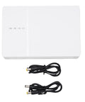 Rock Steady Mini Ups Power Bank Keeps Your Router And Modem Pumping Smooth Through Power Blackouts With A Beefy 6000Mah Reserve For Up To Five Hours Of Worry Free Internet Access Plug And Play Magic with two cables.